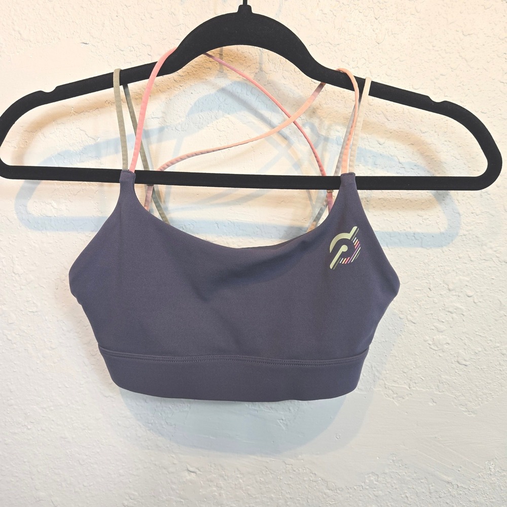 Peloton Sports Bra Womens XS Purple Strappy Criss Cross Back